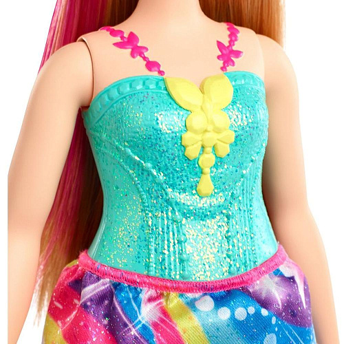 Кукла Mattel Barbie Принцесса GJK12/GJK16 рыжая, бирюзовый топ