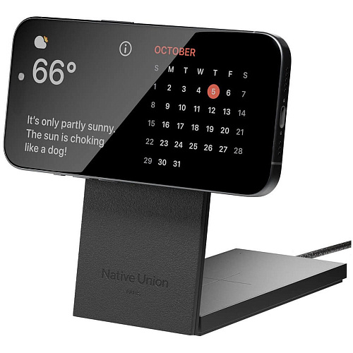 Беспроводная зарядная панель 2 в 1 Для IPhone, Airpods Native Union Rise 2-in-1 20W Black