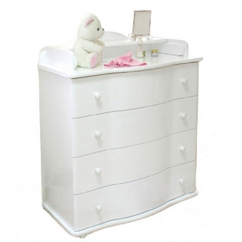 Детский комод Можга (Красная звезда) С566 (белый) с настилом