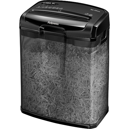 Уничтожитель бумаг Fellowes PowerShred M-7Cm (секр.P-4)/фрагменты/7лист./13лтр./скобы/пл.карты