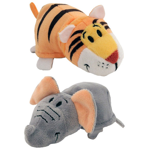 1Toy Вывернушка 2 в 1 плюшевая (Слон-Тигр) 12 см Т10916