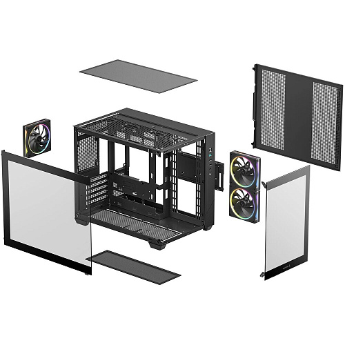 Корпус MicroATX Minitower Deepcool CG330 3F черный