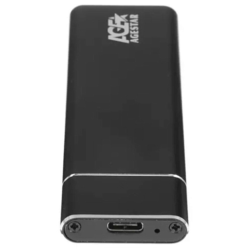 Корпус для SSD M.2 NGFF (B-key) AgeStar 3UBNF5C, USB Type-C Black