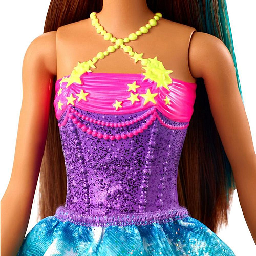 Кукла Mattel Barbie Принцесса GJK12/GJK14 шатенка, фиолетовый топ