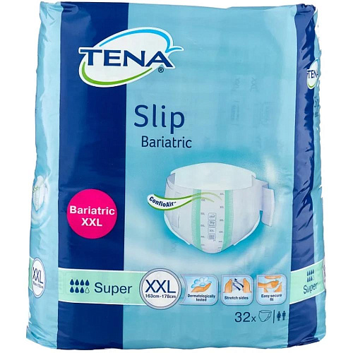 TENA Подгузники для взрослых Slip Bariatric Super, XXL (32 шт.)