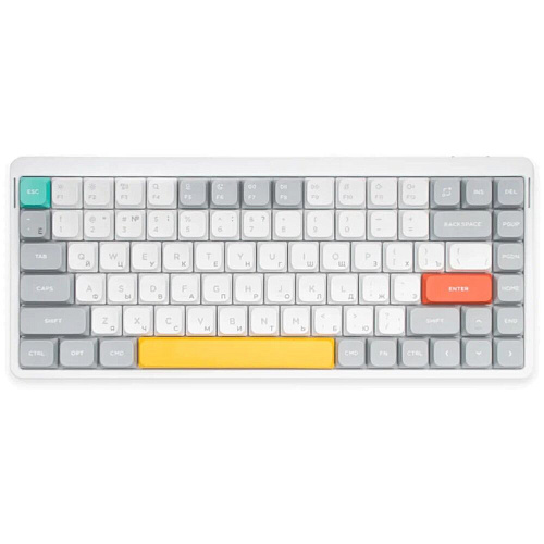 Клавиатура беспроводная Nuphy Halo75 V2 Wireless (Silent Red Switch) RGB (русская раскладка) White