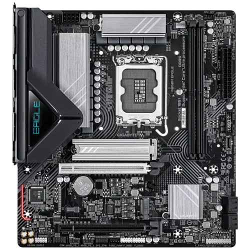 Материнская плата Gigabyte B860M Eagle B860 Soc-1851 2xDDR5, 4xSATA3, RAID, 2хM.2, 2xPCI-E16x, 3xUSB3.2, DP, HDMI, 2.5Glan, mATX