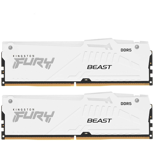 Модуль памяти DIMM 64Gb 2х32Gb DDR5 PC48000 6000MHz Kingston Fury Beast RGB White XMP (KF560C36BWEAK2-64)
