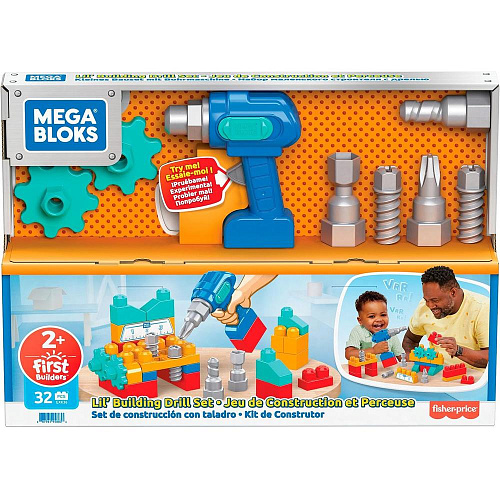 Mattel Mega Bloks Набор строителя с дрелью GXK36