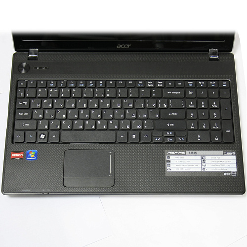 Ноутбук Acer Aspire 5253G-E353G25Mikk AMD E350/3Gb/250GB/DVD/AMD 6470/W7HB 64/black