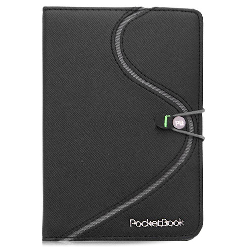 Обложка для PocketBook 622/PocketBook Touch 2 623 VivaCase S-style черный/серый, кожа (VPB-Si622Gr)