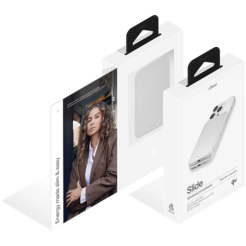 Внешний аккумулятор uBear Slide Magnetic Power bank MagSafe 5000mAh White
