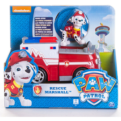 Spin Master Nickelodeon Paw Patrol Машинка спасателя и щенок Маршалл (служба спасения) 16601