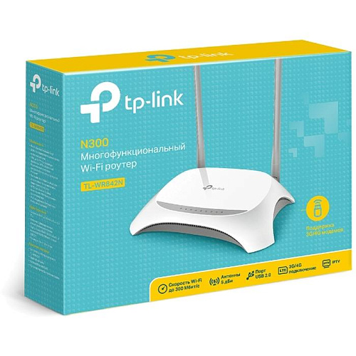 Беспроводной маршрутизатор TP-LINK TL-WR842N 802.11n 300Мбит/с 4xLAN USB