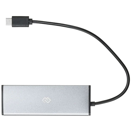 4-port Type-C Hub Digma HUB-4U2.0-UC-DS серебристый