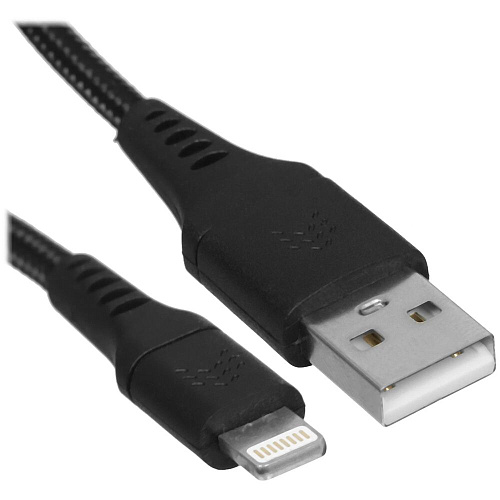 Кабель USB-A - Lightning 1m Rocket Contact черный