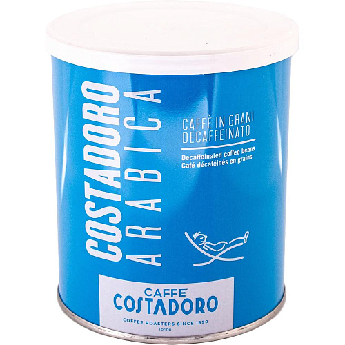 Кофе в зернах Costadoro Decaffeinato Grani, банка, 250 г.