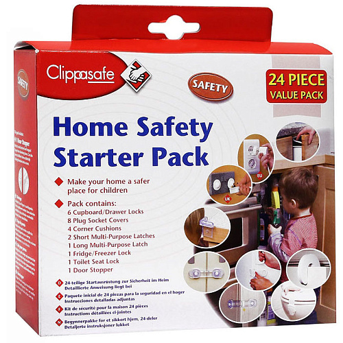 Набор для детской безопасности Clippasafe 90 (24 шт.) белый/прозрачный