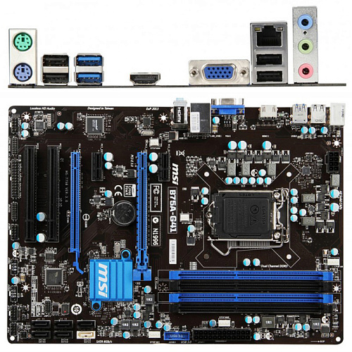 Материнская плата MSI B75A-G41 B75 Socket-1155 4xDDR3, 1xSATA3, 2xPCI-E16x, 4xUSB3.0, Glan ATX
