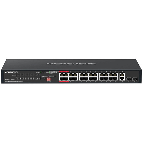 Коммутатор Mercusys MS128GP 28 ports 24 ports PoE+ 10/100/1000Mbps неуправляемый