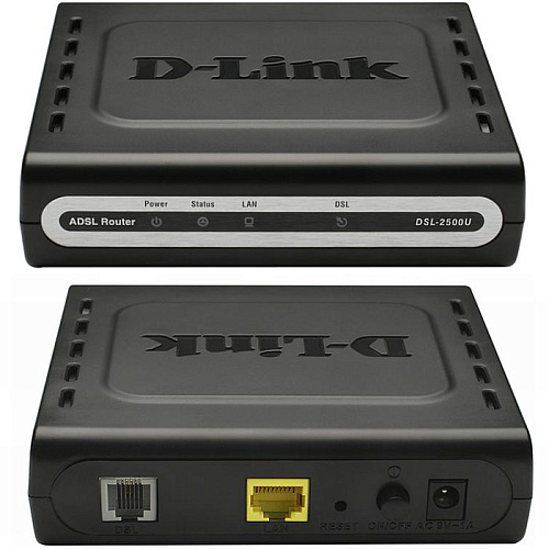 Проводной ADSL маршрутизатор D-Link DSL-2500U/BRU/D