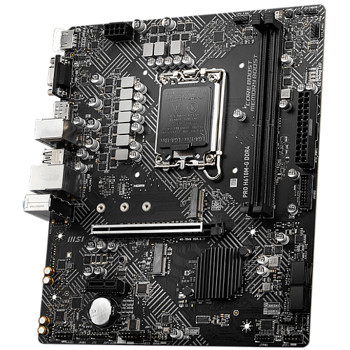 Материнская плата MSI Pro H610M-G DDR4 H610 Socket-1700 2xDDR4, 4xSATA3, 1xM.2, 1xPCI-E16x, 2xUSB3.2, D-Sub, DP, HDMI, Glan, mATX