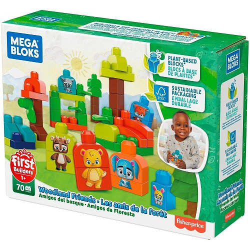 Mattel Mega Bloks ЭКО игровой набор Лесные Друзья GMB63