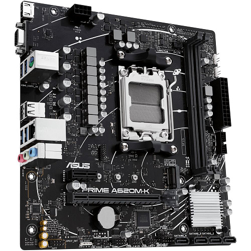 Материнская плата ASUS Prime A620M-K A620 Socket AM5 2xDDR5, 4xSATA3, 1xM.2, 1xPCI-E16x, 4xUSB3.2, D-Sub, HDMI, Glan, mATX