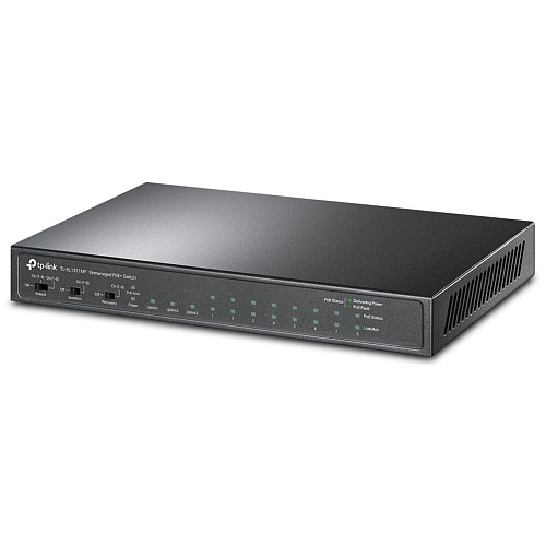 Коммутатор TP-LINK TL-SL1311MP неуправляемый 8xLAN PoE+, 2xGbLAN, 1xSFP