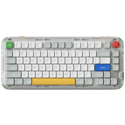 Клавиатура беспроводная Nuphy Kick75 Wireless (Blush Nano Switch) RGB (русская раскладка) Tape Grey