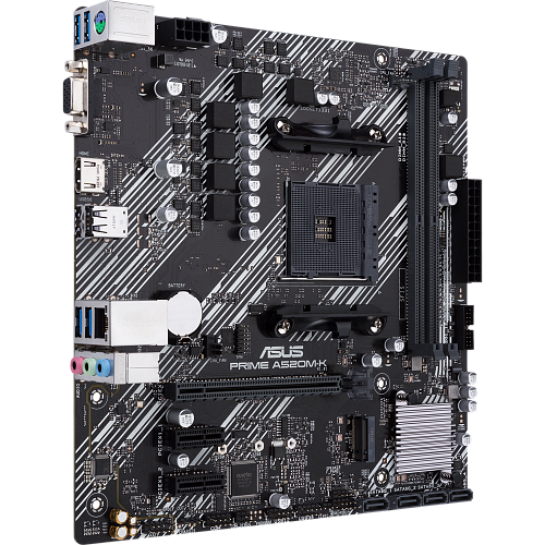 Материнская плата ASUS Prime A520M-K A520 Socket AM4 2xDDR4, 4xSATA3, RAID, 1xM.2, 1xPCI-E16x, 4xUSB3.2, D-Sub, HDMI, Glan, mATX
