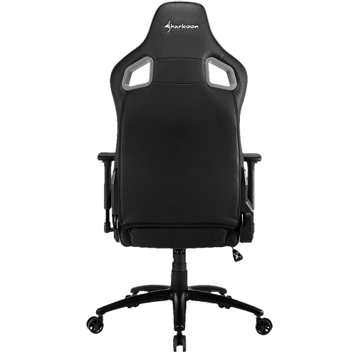 Кресло для геймера Sharkoon Elbrus 2 чёрно-серое (синтетическая кожа, регулируемый угол наклона, механизм качания) распродажа Игромир