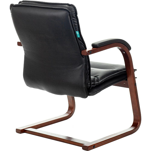 Кресло Бюрократ T-9927WALNUT-AV черный кожа полозья дерево