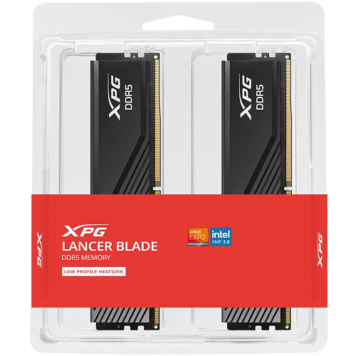 Модуль памяти DIMM 32Gb 2х16Gb DDR5 PC48000 6000MHz ADATA XPG Lancer Blade Black (AX5U6000C4816G-DTLABBK)