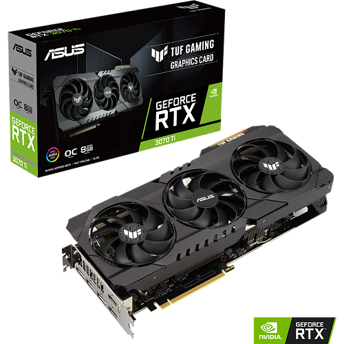 Видеокарта ASUS GeForce RTX 3070 Ti 8192Mb, TUF Gaming O8G (TUF-RTX3070Ti-O8G-Gaming) 2xHDMI, 3xDP, Ret УЦЕНКА