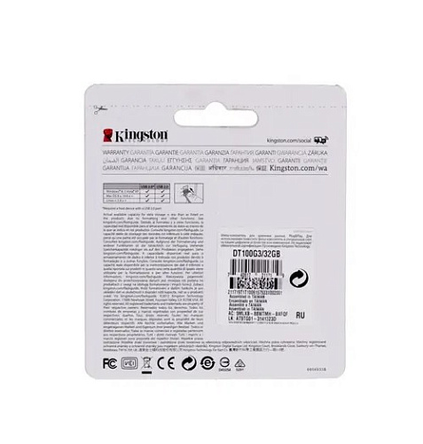 USB Flash накопитель 32GB Kingston DataTraveler 100 G3 (DT100G3/32GB) USB 3.0 Черный