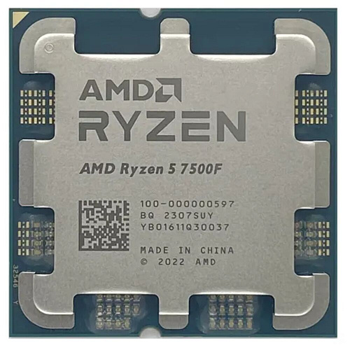 Процессор AMD Ryzen 5 7500F, 3.7ГГц, (Turbo 5.0ГГц), 6-ядерный, L3 32МБ, Сокет AM5, OEM УЦЕНКА