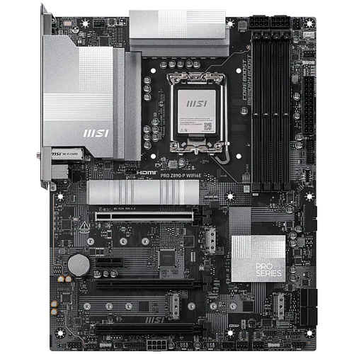 Материнская плата MSI Pro Z890-P WiFi6E Z890 Soc-1851 4xDDR5, 4xSATA3, RAID, 4хM.2, 3xPCI-E16x, 3xUSB3.2, 1xUSB3.2 Type C, DP, HDMI, WiFi, 5Glan, ATX