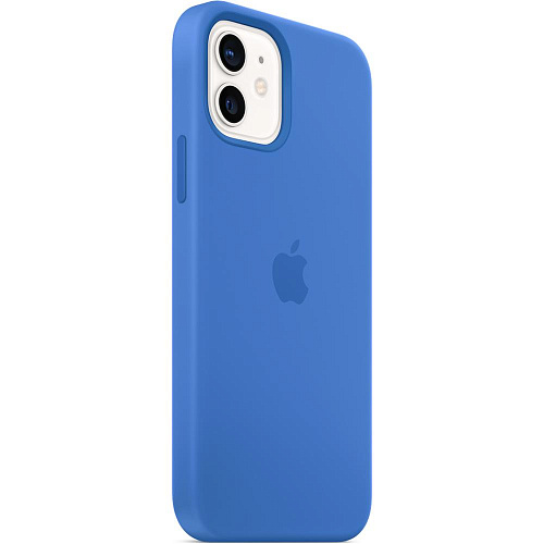 Чехол для Apple iPhone 12\12 Pro Silicone Case with MagSafe Capri Blue