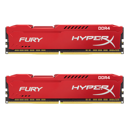Модуль памяти DIMM 16Gb 2х8Gb DDR4 PC27600 3466MHz Kingston HyperX Fury Red (HX434C19FR2K2/16)