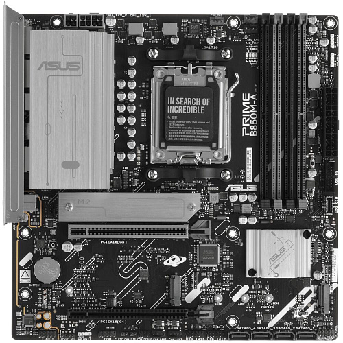 Материнская плата ASUS Prime B850M-A-CSM B850 Socket AM5 4xDDR5, 4xSATA3, RAID, 3xM.2, 2xPCI-E16x, 4xUSB3.2, DP, HDMI, 2.5Glan, mATX