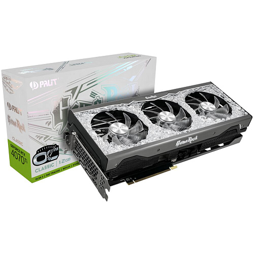Видеокарта Palit GeForce RTX 4070 Ti 12288Mb, GameRock Classic OC 12G (NED407TH19K9-1046G) 1xHDMI, 3xDP, Ret