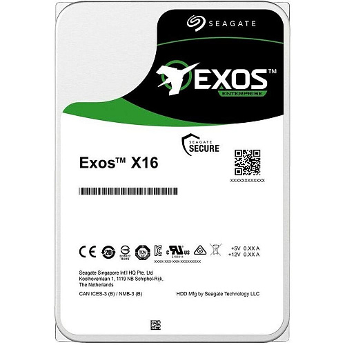 Внутренний жесткий диск 3,5" 12Tb Seagate (ST12000NM001G) 256Mb 7200rpm SATA3 Exos X16